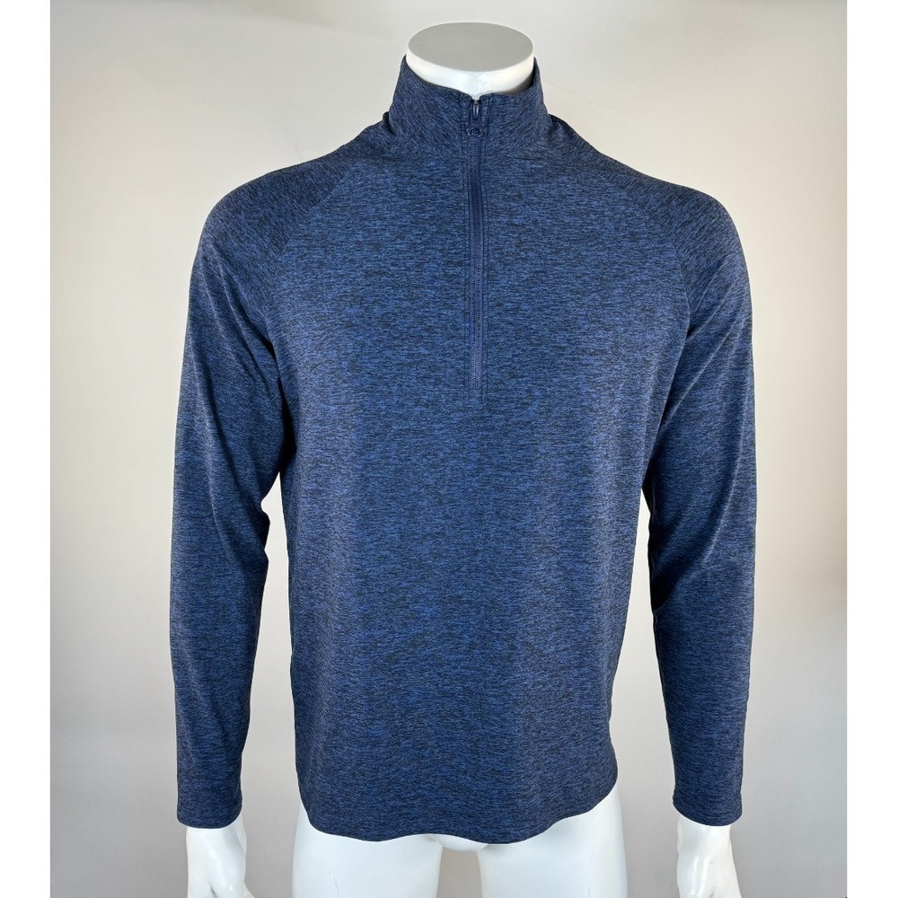 Outdoor Voices Cloud Knit 1/4 Zip Pullover Mens‎ M EUC Long Sleeve Stretch Navy